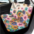 thumbnail image 3 of Uorisanigo Floral Dragonfly 14 Pack Automotive Seat Cover Car Steering Wheel Accessories and Headrest Cover Center Console Cover Seat Belt Pads Keychain Soft Easy to Install Suitable for Car SUV, 3 of 6