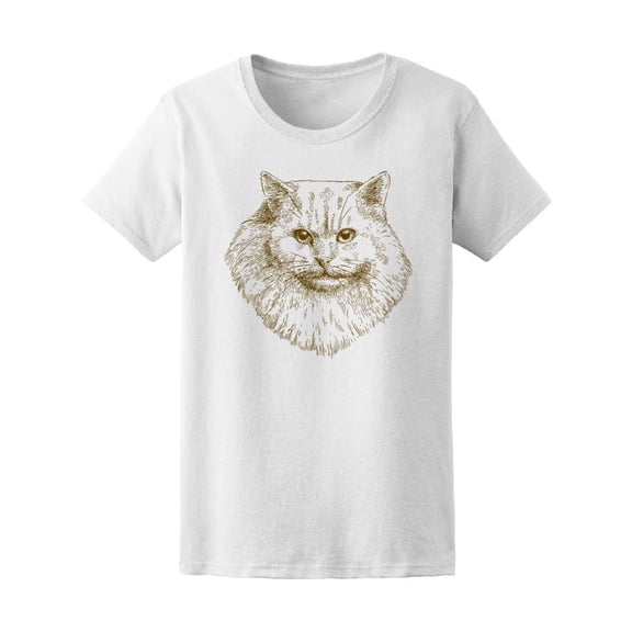 Beautiful Cat Sketch Tee Women's -Image by Shutterstock