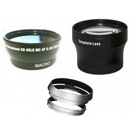 Fuji Sic Rings - Wide +Tele Lens +Hood with Adapter Ring Tube bundle for Fuji FujiFilm X100 X100s