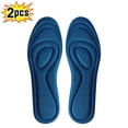 thumbnail image 1 of 4Pcs Memory Foam Orthopedic Insoles for Shoes Antibacterial Deodorization Sweat Absorption Insert Sport Shoes Running Pads Blue-2pcs 41-42, 1 of 6