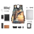 thumbnail image 4 of Yiaed Sailing Dancing Dolphin Print Lightweight Backpack Travel Backpacks Hiking Daypack for Women Men, 4 of 5