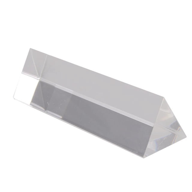 Prismas ópticos triangulares de 25x25x80mm, enseñanza de física de vidrio, luz refractada