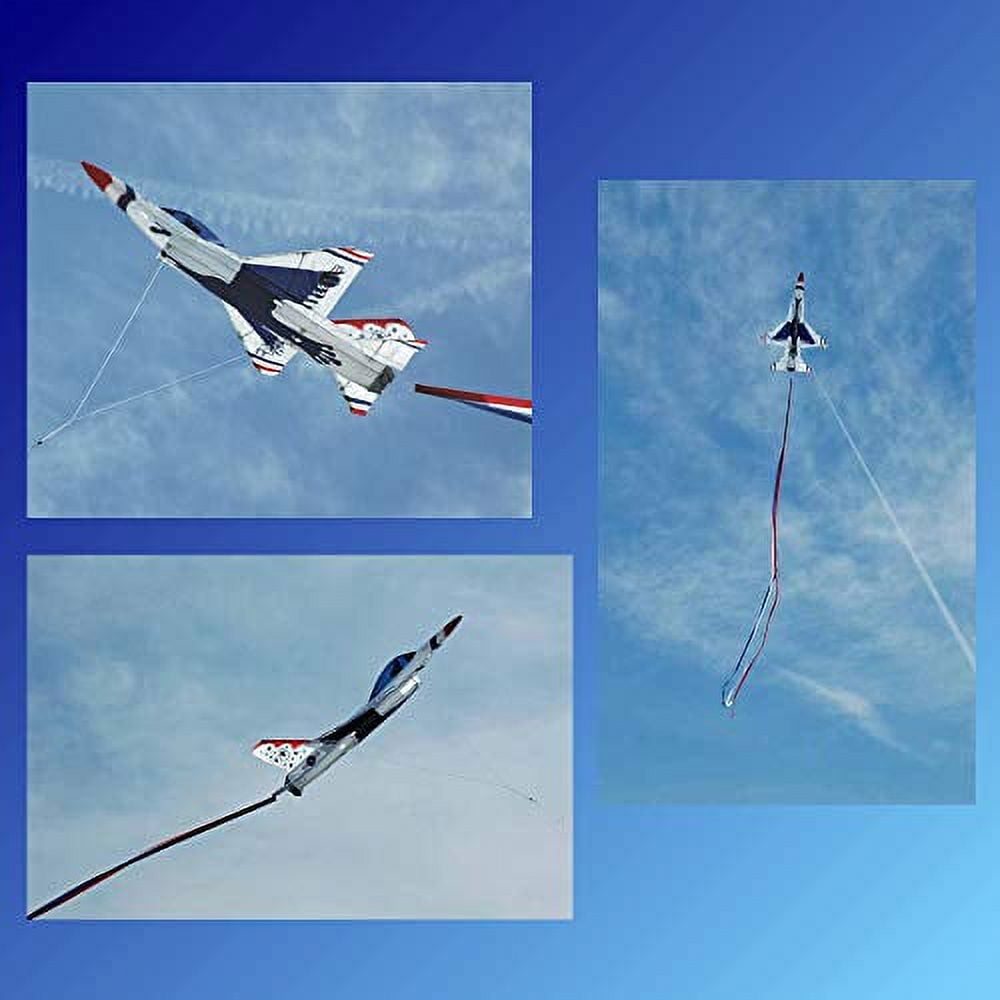 Premier Kites 3D Jet Kite F16 Thunderbird Design | Easy to Assemble and Easy to Fly 3D Kite | an Enjoyable Kite for Adults and a Thrilling Kite for Kids | Great 3D Kite for The Beach or Park