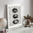 thumbnail image 5 of Trendy Newspaper Wall Art Vintage Black And White Kiss Lips Posters Retro Cool Girl Canvas Prints Funky Girly College Wall Decor for Girl Dorm Room Bedroom 12x16in Unframed, 5 of 14