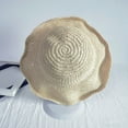 thumbnail image 4 of Woman Ladies Summer Sun Hats Women Panama Straw Beach Hats Foldable Wide Brim Floppy, 4 of 5