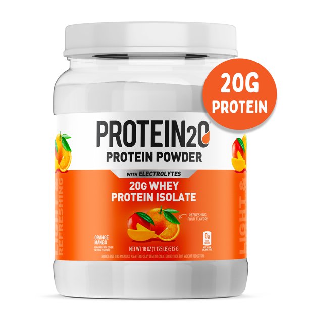 Protein2o 20g Whey Protein Isolate Powder Tub, Low Carbs, Sugar Free