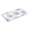 thumbnail image 3 of YFYANG 5FT Rectangular Table Cloth, Waterproof Polyester Purple Flower Graffiti Table Cover, Indoor Outdoor Decorative Tablecloths with Elastic Edge, 3 of 8