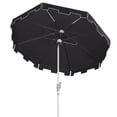 thumbnail image 4 of Safavieh Zimmerman 9ft UV-Resistant Metal Push Button Tilt Umbrella in Black, 4 of 6