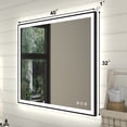 thumbnail image 2 of Apex-Noir 40"x32" Framed LED Lighted Bathroom Mirror, 2 of 13