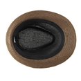 thumbnail image 5 of Byfri Straw Panama Jazz Hat Wide Brim Sun Fedora Hat for Beach Travel Coffee 56-58cm, 5 of 7