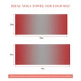thumbnail image 6 of Red Grey Ombre Yoga Towel for Hot Yoga Non Slip, Modern Gradient Abstract Art Yoga Mat Towel Absorbent Yoga Sweat Towels Microfiber Hot Yoga Blanket for Bikram Pilates 26"x74", 6 of 7