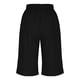 thumbnail image 4 of Neewe Womens Knee Length Pants Casual Plain Shorts Summer Drawstring Elastic Waist Comfy Shorts with Pockets, 4 of 8