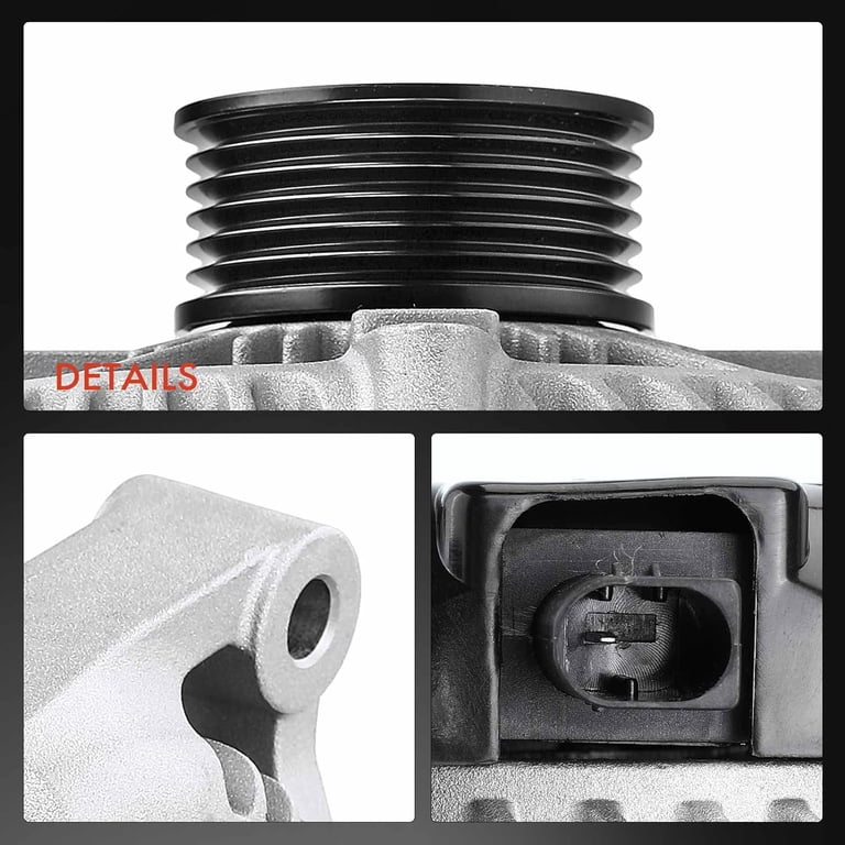 A-Premium Alternator Compatible with Ford Fusion 2006-2009 & Lincoln Zephyr 2006 & Mercury Milan 2006-2009, V6 3.0L, 12V 150A 6-Groove Pulley Clockwise, Replace# 6E5T10300BA A-Premium Alternator Compatible with Ford Fusion 2006-2009 & Lincoln Zephyr 2006 & Mercury Milan 2006-2009, V6 3.0L, 12V 150A 6-Groove Pulley Clockwise, Replace# 6E5T10300BA