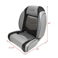 thumbnail image 7 of Lowe Boat Seat Cushions | Two-Tone Gray / Black Wise Marine, 7 of 7