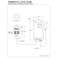 thumbnail image 2 of Kingston Brass KAMSK318 Gourmetier Single Outlet Garbage Disposal Air Switch Kit, Brushed Nickel, 2 of 2