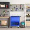 thumbnail image 5 of Aukfa Tool Box, 24.5 in Steel Rolling Tool Chest & Cabinet on Wheels for Garage, 4-Drawer, Blue, 5 of 10