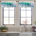 thumbnail image 3 of LALILO Kitchen Curtain Valance Surfer Stand Board Ocean Rod Pocket Window Curtain 52"x 18" Set of 2, 3 of 5