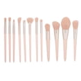 thumbnail image 1 of Juego de 12 brochas de maquillaje, pelo de fibra suave rosa, polvo suelto, colorete, sombra de ojos, cepillo para artista de maquillaje, 1 of 8