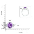 thumbnail image 3 of ANGARA Natural 4.3 Ct. Amethyst with Diamond Halo Ring in 14K White Gold for Women (Ring Size: 3.5), 3 of 8