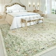 thumbnail image 4 of VUNATE 5'x7' Area Rugs for Living Room Washable Rugs Floral Vintage Area Rug Botanical Indoor Carpet Soft Rugs for Bedroom Office Dining Room Kitchen Accent Rug Contemporary Home Decor Green, 4 of 11