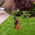 thumbnail image 2 of Escena de artesanía de resina, adorno de pavo real, lámpara de jardín de pavo real, decoración de pavo real, estatua pequeña de pavo real, 2 of 8