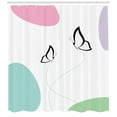 thumbnail image 3 of Ambesonne Butterfly Shower Curtain, Cheerful Spring, 69"Wx84"L, Pink Lilac Green, 3 of 3