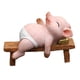 thumbnail image 3 of Figura de cerdo en miniatura, estatua de jardín, escultura de cerdo pequeña, decoración de jardín de hadas Dormir 11cmx5cmx8cm, 3 of 9
