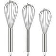 thumbnail image 1 of Paquete de 3 batidores de acero inoxidable de 8 "+ 10" + 12 ", juego de batidores de alambre, herramienta de cocina, batidores de cocina para cocinar, mezclar, batir, batir, revolver BANYUO Electrónica, 1 of 6
