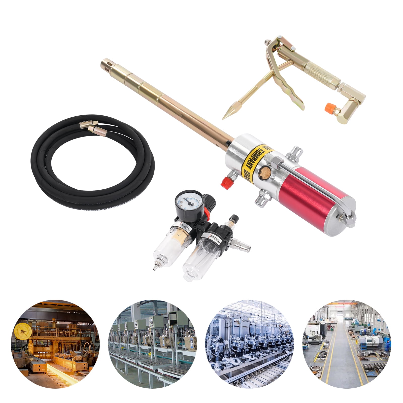 50:1 Air Operated Pneumatic grease gun Pump Drum Pump Heavy Duty 35mm 30-40MPa