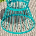 Anthony Outdoor 16 Inch Iron Side Table, Matte Teal