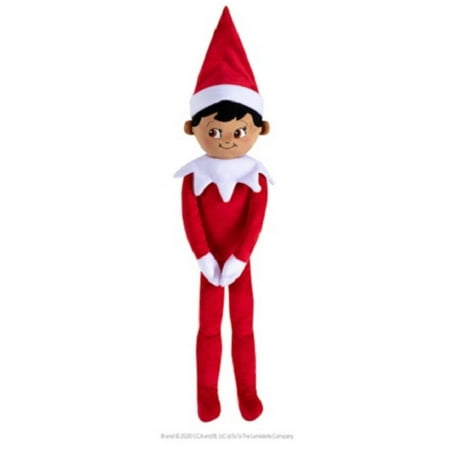 The Elf on the Shelf Plushee Pals Huggable – 27-Inch Brown-Eyed Boy Scout Elf Plush Toy for Cuddling and Year-Round Play – Soft and Touchable Elf Friend.