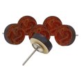 thumbnail image 3 of IBA Indianbeautifulart Boutons Rouges Gravés Boutons de Meubles Poignée de Tiroir d'Armoire Pack 10, 3 of 3