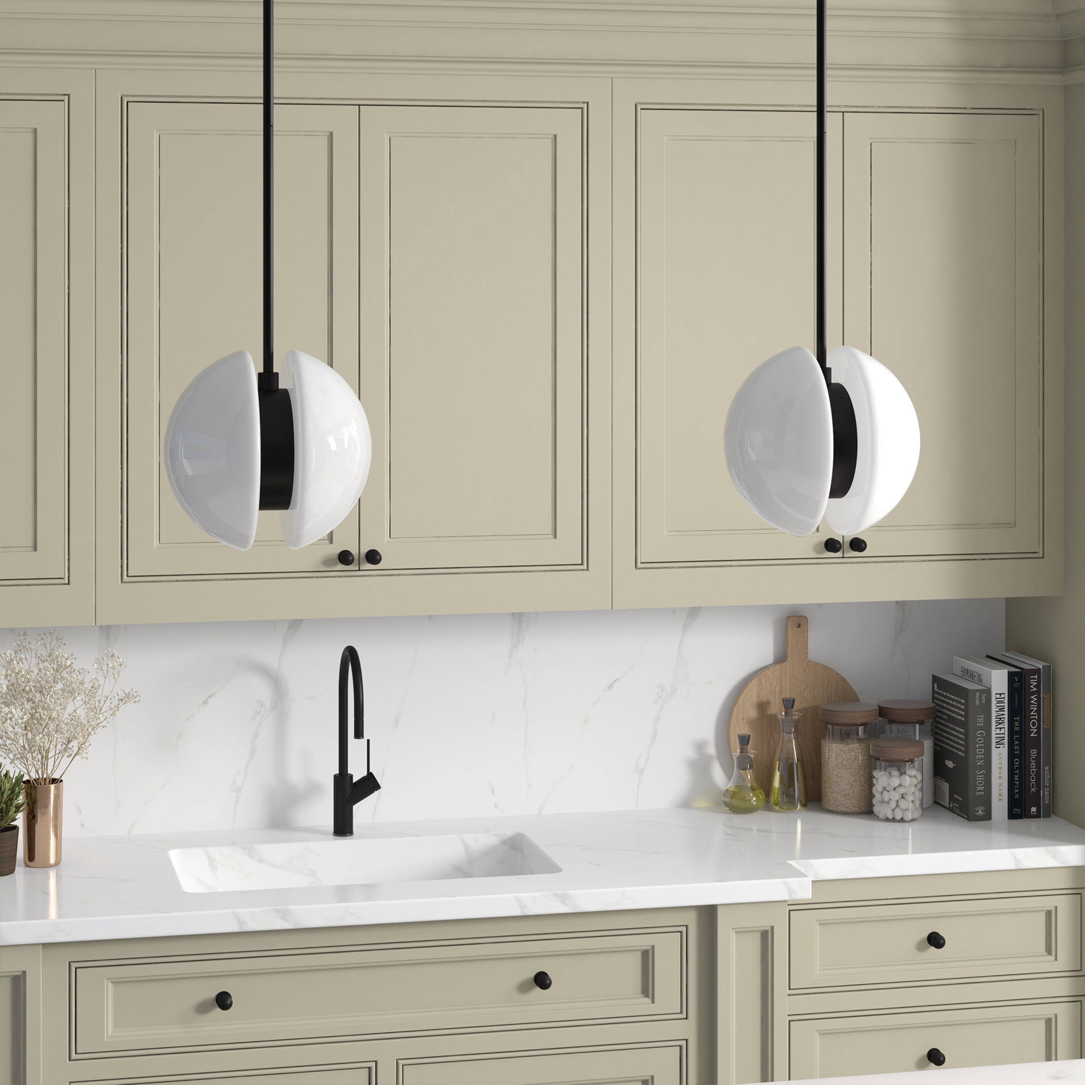 Evelyn&Zoe Modern/Contemporary 10" Wide Matte Black Pendant