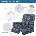 thumbnail image 5 of FOR U DESIGNS Turtle Hibiscus Print Recliner Chair Covers Stretch Recliner Couch Covers 4-Pieces Anti-Dust Reclining Slipcovers Furniture Protector with Storage Pocket, 5 of 8