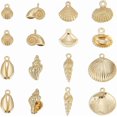 thumbnail image 1 of 16 colgantes de aleación chapados en oro de 18 quilates con temática marina (8 estilos diferentes) para crear collares y joyas., 1 of 9