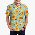 thumbnail image 2 of Salouo White Polka Dot Sunflower for Men's Short Sleeve Polo Shirts,Polo Shirts for Men Performance Short Sleeve Golf Shirt Athletic Casual Collared T-Shirt-3X-Large, 2 of 8