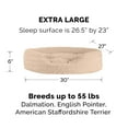 thumbnail image 4 of FurHaven Pet Products Ultra Plush Oval Pet Bed for Dogs & Cats - Cream, Extra Large, 4 of 10