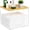 Clear 1, variant on Drawer Disposable Face Towel Holder Box, Acrylic Facial Towel Container for XL Clean Skin Club, Large Disposable Face Towels Storage with Bamboo Lid, for Bathroom, Vanity Makeup, Black