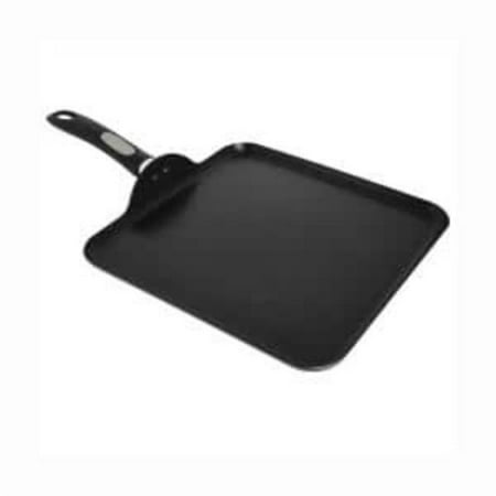 

EMG MIRE7971394 11 in. Square Aluminum Stove Top Griddle with Cool Touch Handle Black