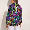 thumbnail image 2 of Retro 80s Pop Art Long Sleeve Blouse Woman Streetwear Casual Shirts Summer Oversize Woman Streetwear Clothing Birthday Present, 2 of 7