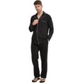 thumbnail image 1 of Mecwer Men's Cotton Lightweight Button Down Pajama Set, Long Cotton Pjs【FBA】, 1 of 6