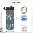 thumbnail image 4 of Sikiie cute Skull organ Print 18OZ Insulated Straw Cup, Portable Leak-proof Sports Water Bottle, Stainless Steel Water Cup Suitable for Home and Outdoor, 4 of 8