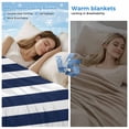 thumbnail image 2 of Navy Blue Striped Cooling Blanket,Lightweight Breathable Summer Throw Blanket with Double Sided Cold Effect,Modern Farmhouse Blue White Stripes Picnic Blankets Bed Sheet for Hot Sleepers 30"x40", 2 of 8