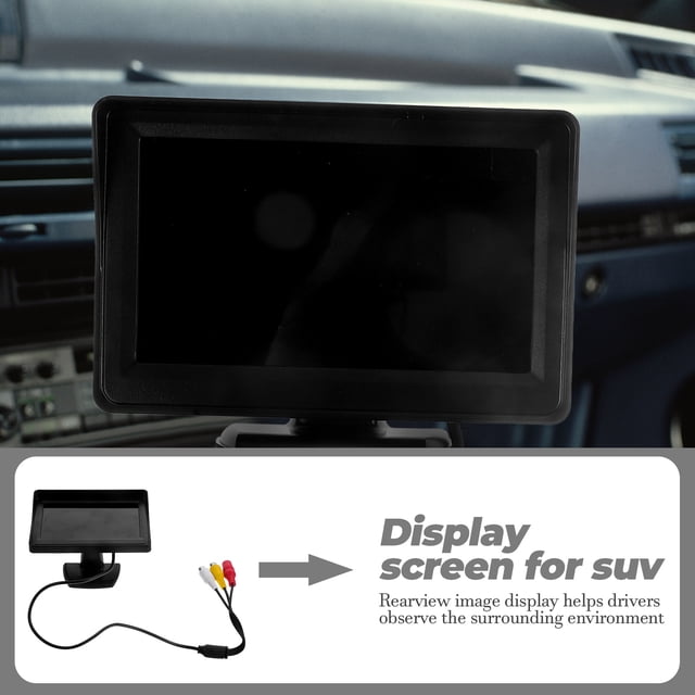 UPOUART 1Set Rear View Monitor Screen 4.3 Inch LCD Backup Camera Display for Car and Truck Use