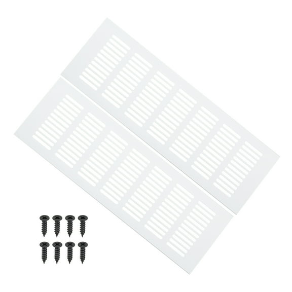 Uxcell 12 x 4 Inch Door Air Vent Cover, 2 Pcs Heavy Duty Grille Ventilation