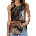 thumbnail image 2 of HOMBOM Tank Tops for Women Blouse Crew Neck Floral Spring Dark Gray Sleeveless Young Womans Shirts, 2 of 5