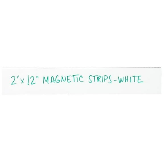 Box Partners 2 x 12 in. White Warehouse Labels - Magnetic Strips - Pack of 25