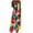 Multicolor Dress for Women _t, variant on Women's Printed Strap Maxi Dress Pull On Lightweight Vacation Wear Flowy Floral Pattern Relaxed Style Black L
