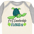 thumbnail image 4 of Inktastic Fort Lauderdale, Florida Happy Sea Turtle Boys or Girls Long Sleeve Baby Bodysuit, 4 of 5