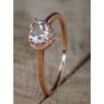 thumbnail image 2 of Pear Cut Solitaire Morganite And Diamond Halo Engagement Ring On Sale: 1.25 Carat Morganite Solitaire Engagement Ring In Rose Gold, 2 of 2